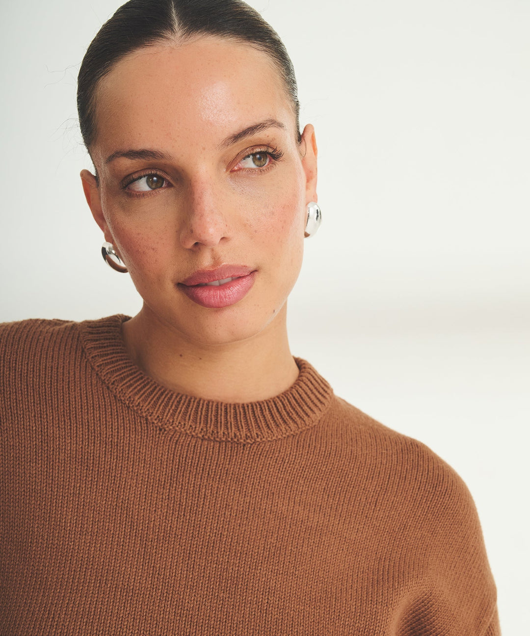 Cotton Relaxed Crewneck Sweater