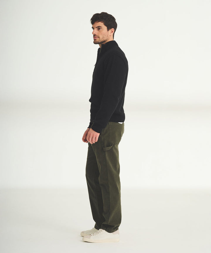 Cotton Relaxed Quarter Zip Sweater