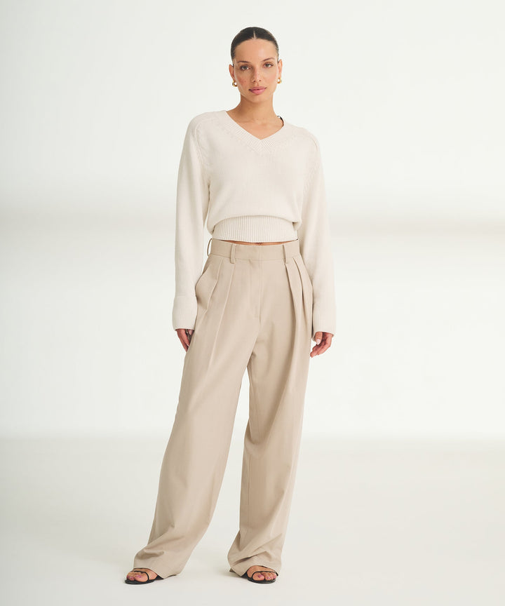 Cotton V-Neck Sweater