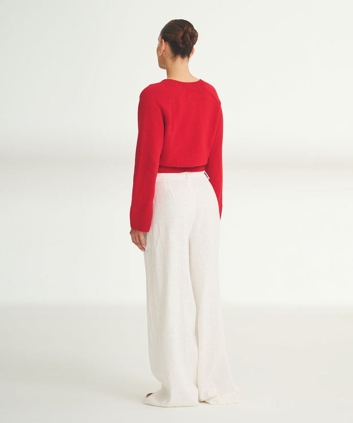 Cotton V-Neck Sweater