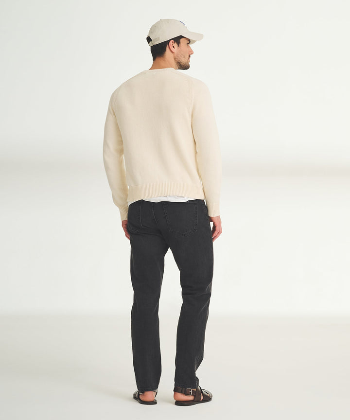 Cotton Relaxed V-Neck Sweater