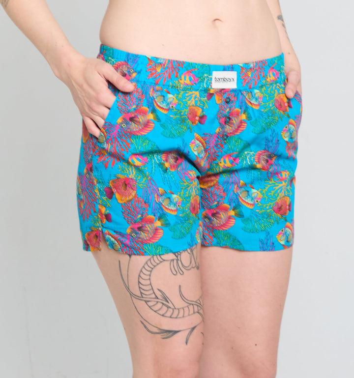 Cotton Woven Boxer - Rainbow Fish