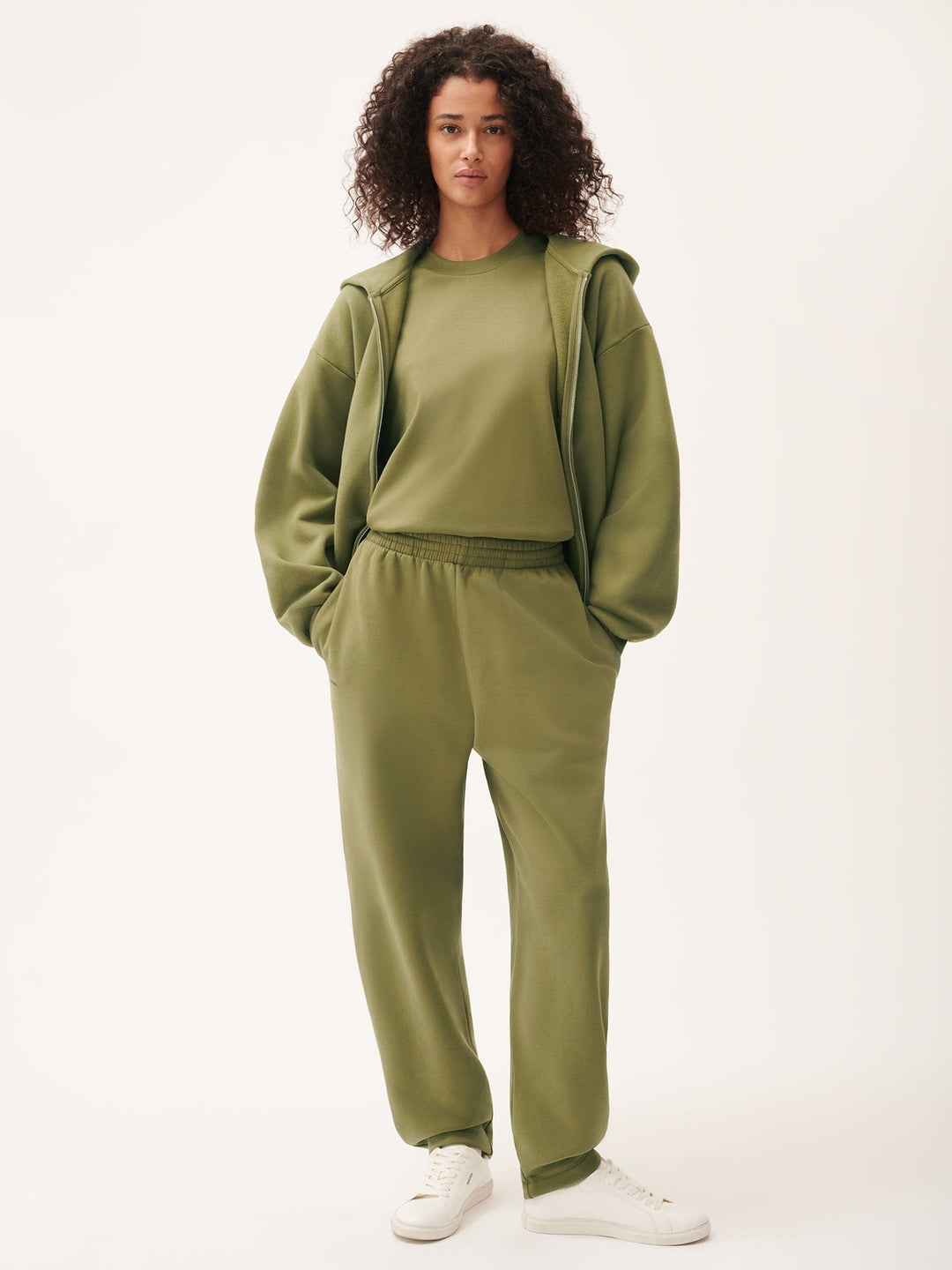 Womens DNA Barrel-Leg Track Pants—highland green