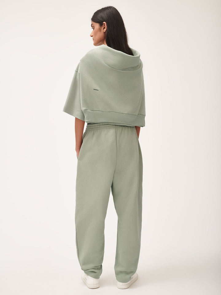 Womens DNA Barrel-Leg Track Pants—moss green