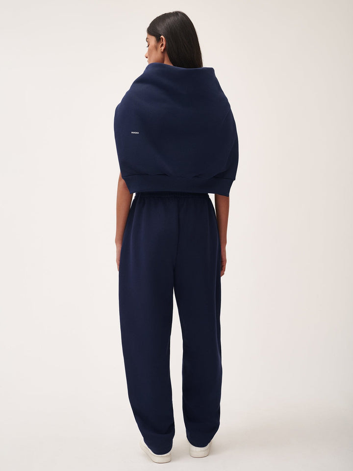 Womens DNA Barrel-Leg Track Pants—navy