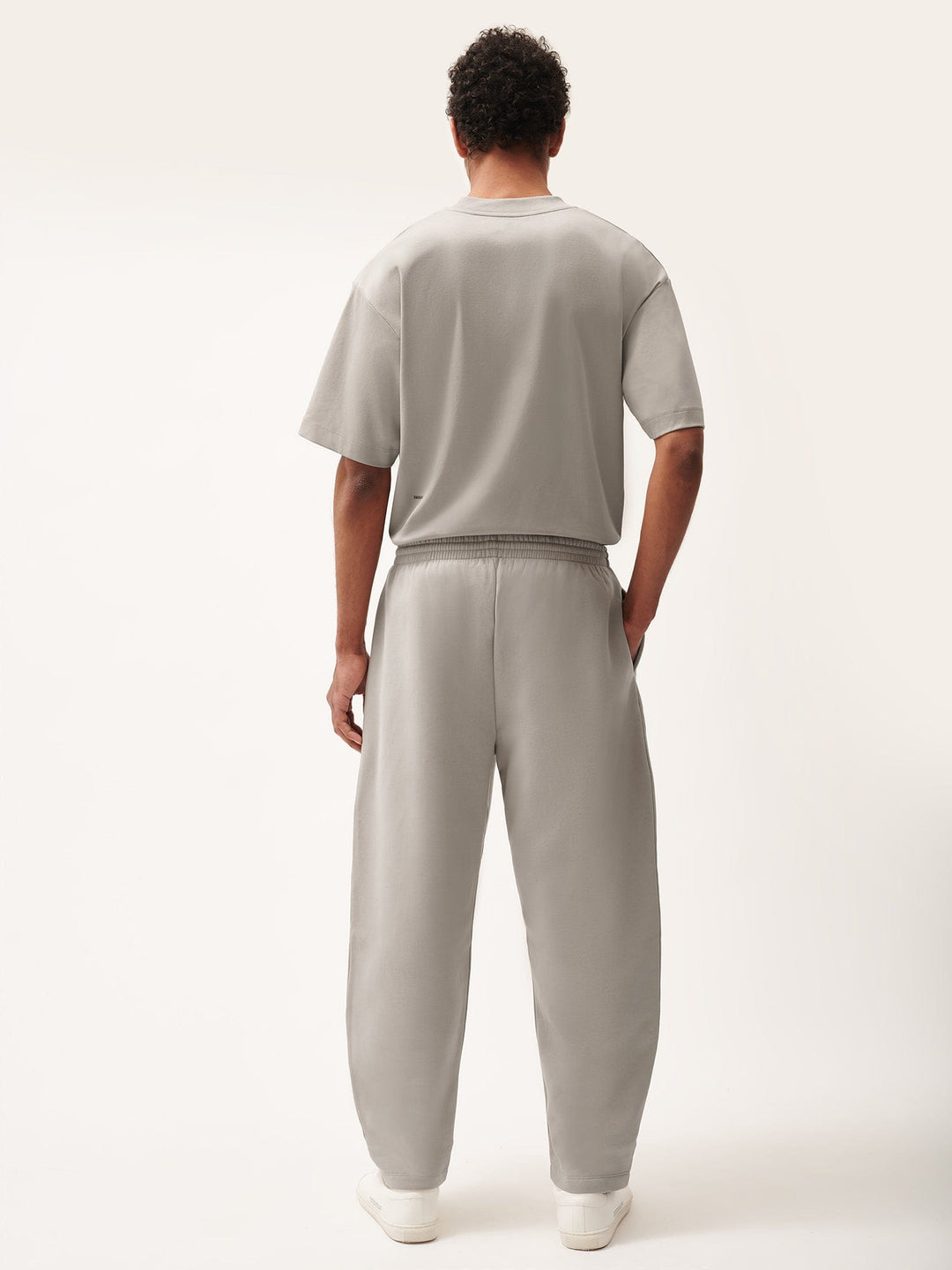 Mens DNA Barrel-Leg Track Pants—stone