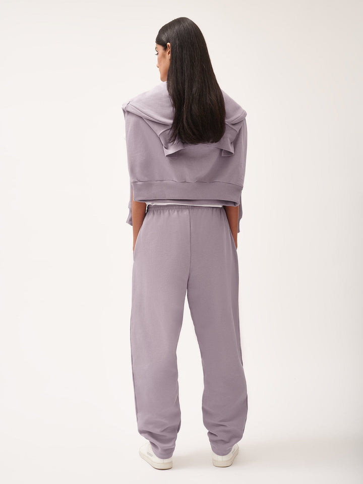 Womens DNA Barrel-Leg Track Pants—raisin purple
