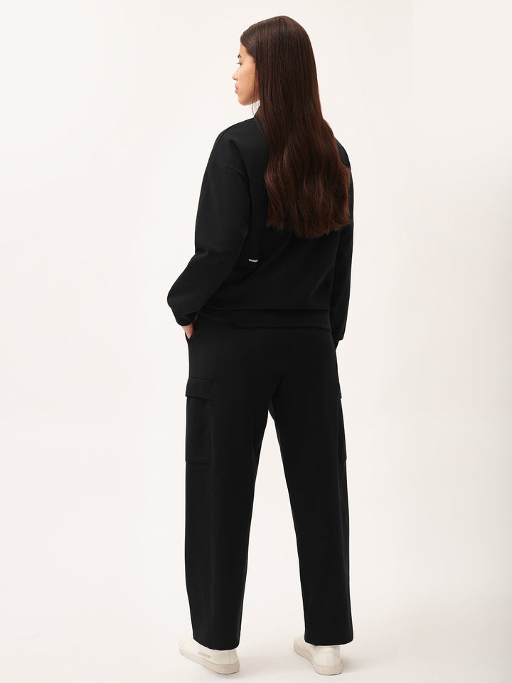 Womens DNA Double Jersey Cargo Trousers—black