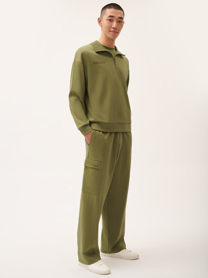 Mens DNA Double Jersey Cargo Trousers—highland green