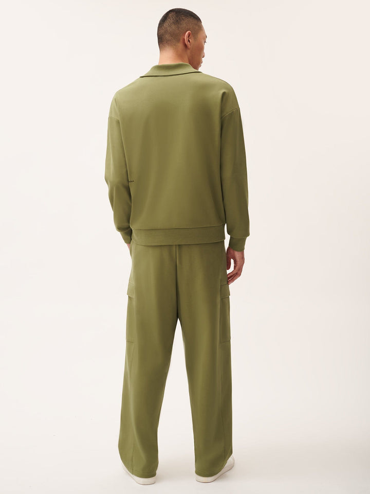 Mens DNA Double Jersey Cargo Trousers—highland green