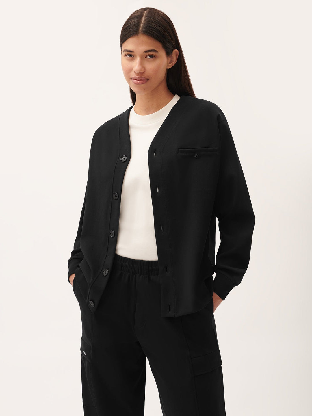 Womens DNA Double Jersey Liner Jacket—black