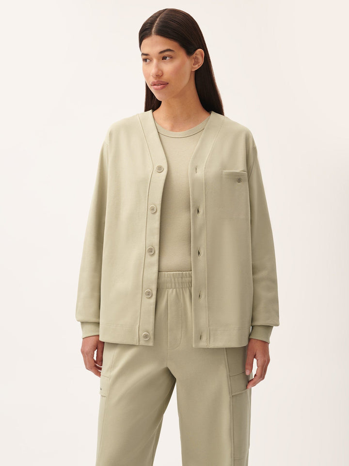 Womens DNA Double Jersey Liner Jacket—maitake beige
