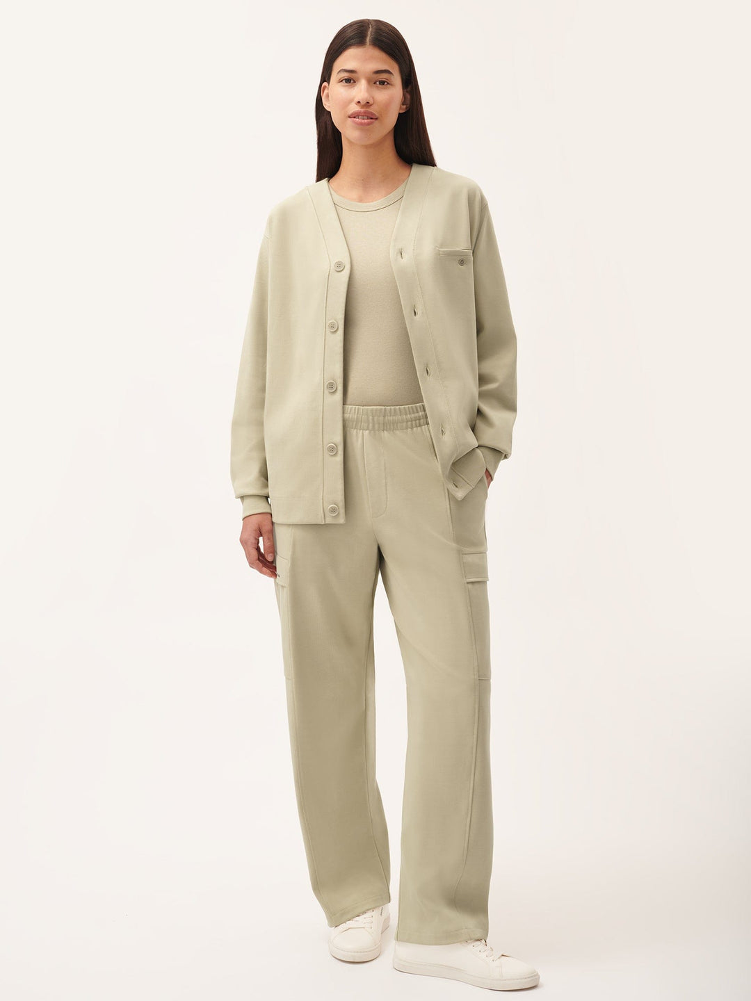 Womens DNA Double Jersey Liner Jacket—maitake beige