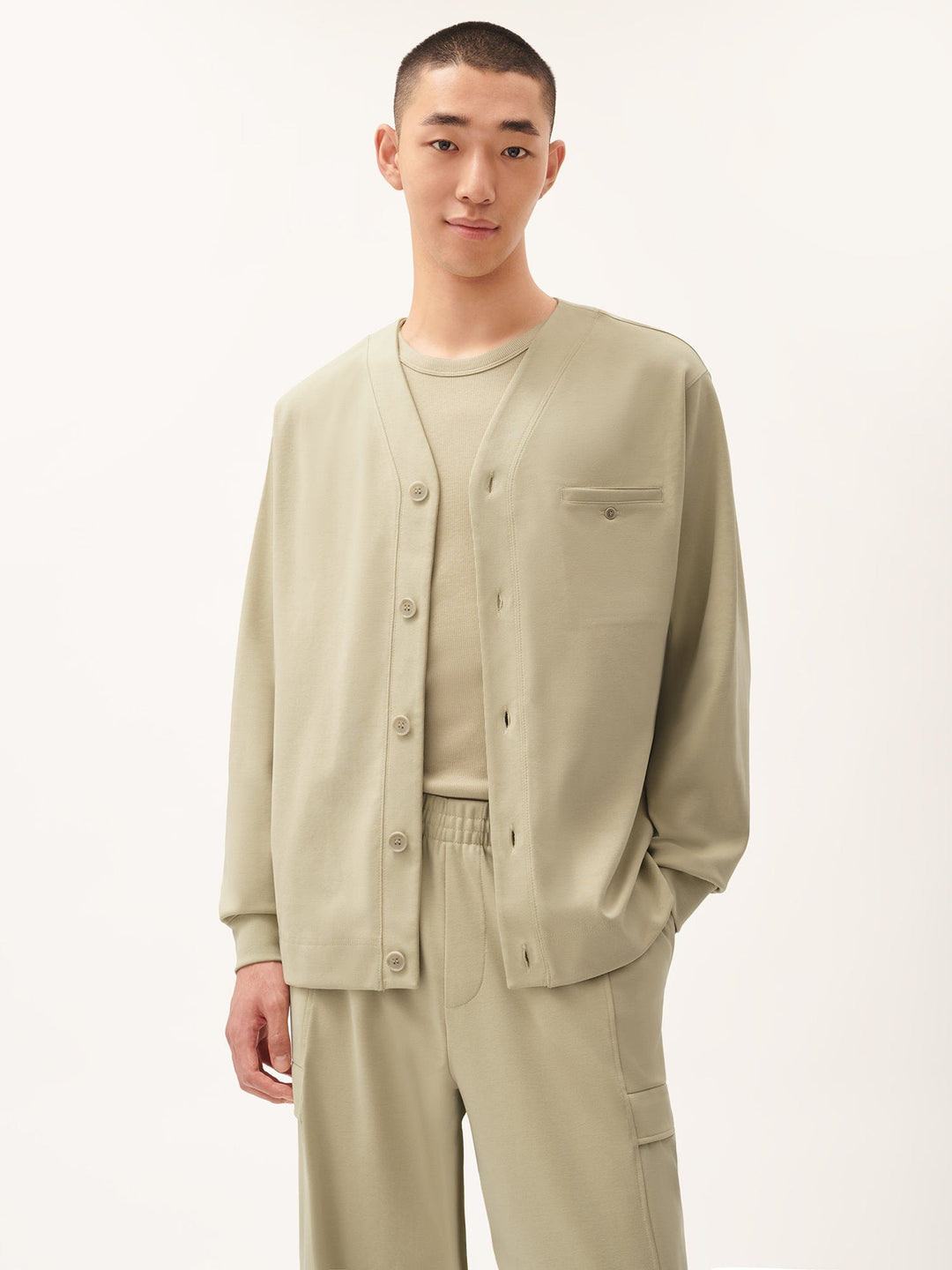 Mens DNA Double Jersey Liner Jacket—maitake beige