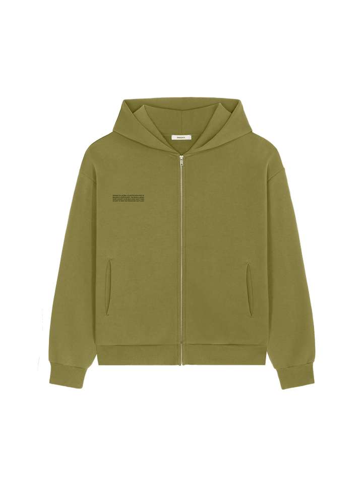 Mens DNA Heavyweight Zipped Hoodie—highland green