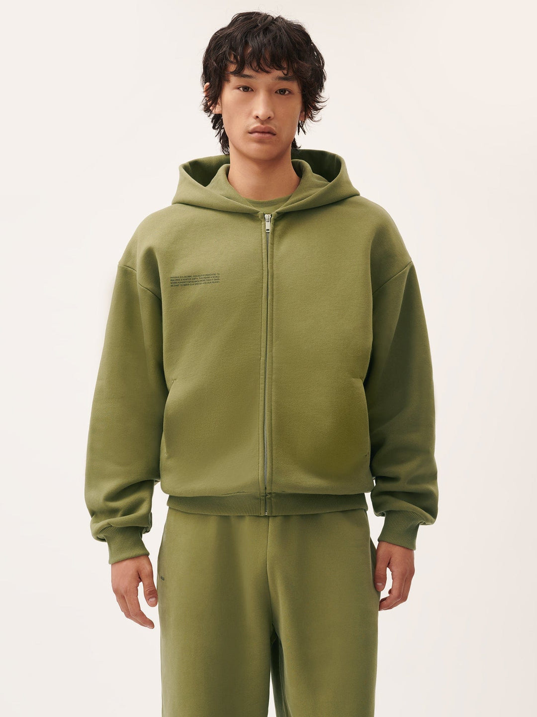 Mens DNA Heavyweight Zipped Hoodie—highland green