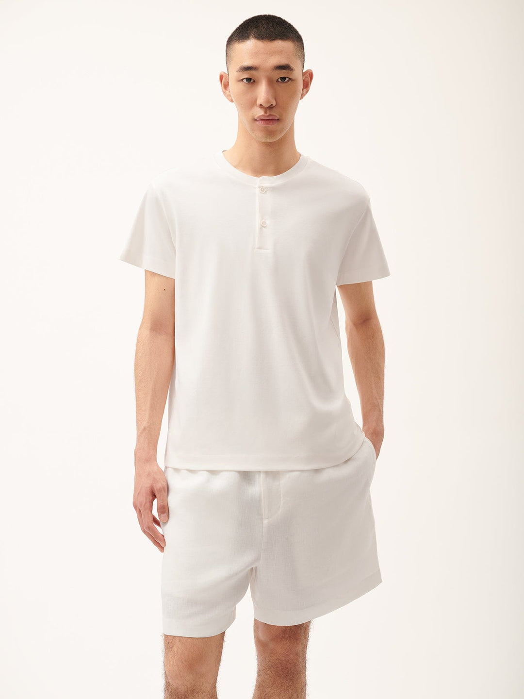 Mens DNA Henley T-Shirt—off-white