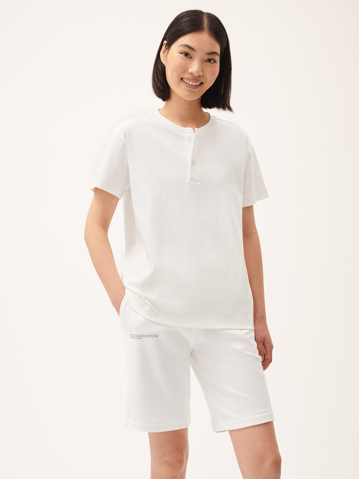 Womens DNA Henley T-Shirt—off-white