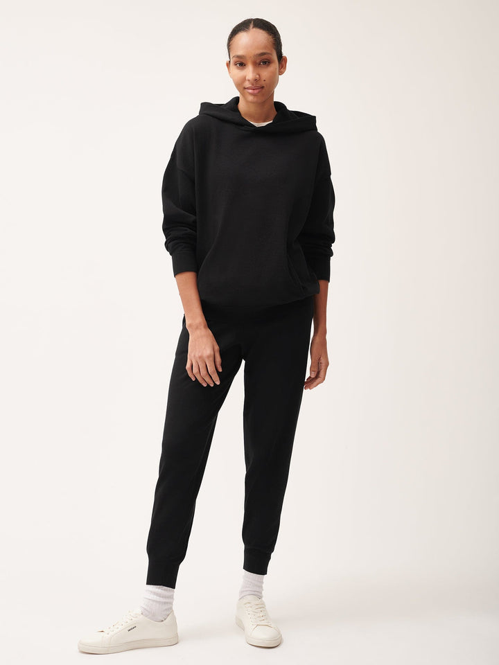 Womens DNA Knitted Hoodie—black