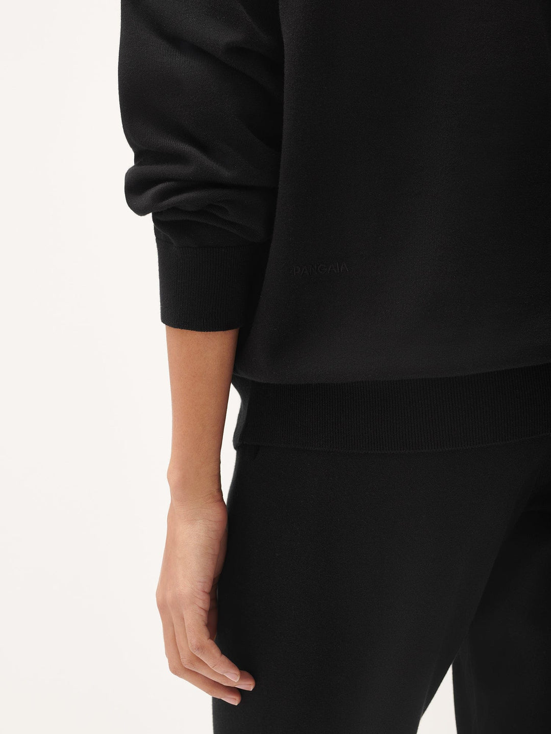 Womens DNA Knitted Hoodie—black