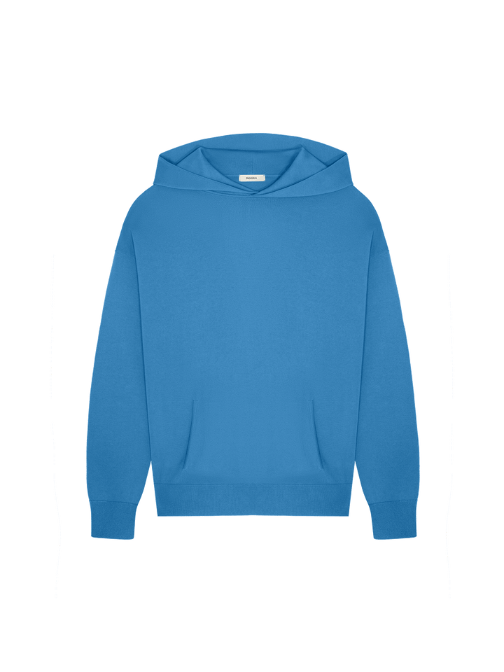 Mens DNA Knitted Hoodie—geyser blue