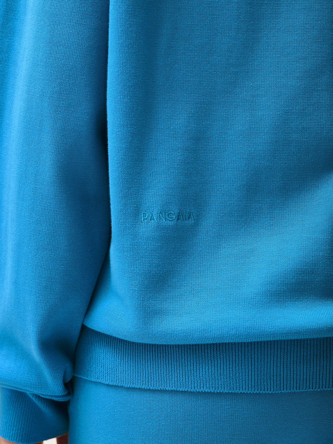 Womens DNA Knitted Hoodie—geyser blue