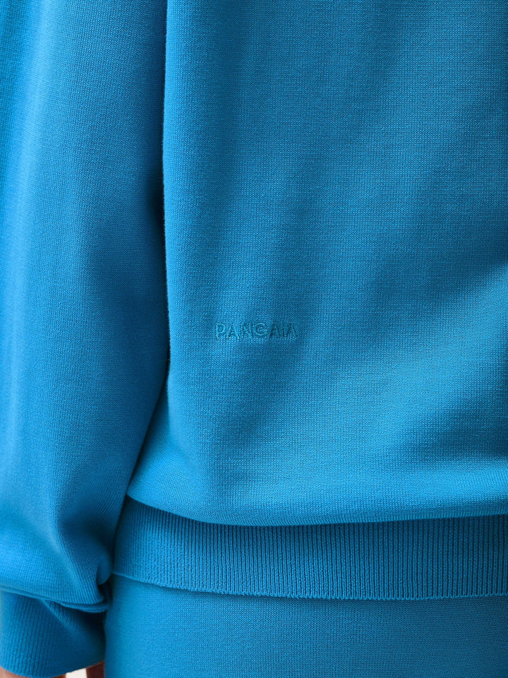 Womens DNA Knitted Hoodie—geyser blue