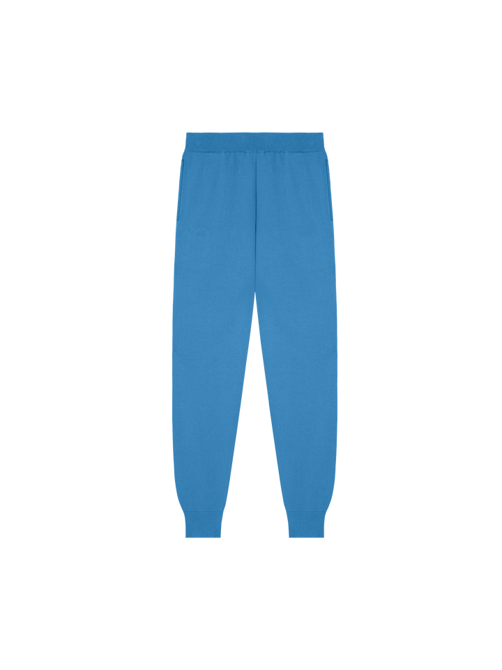Mens DNA Knitted Track Pants—geyser blue