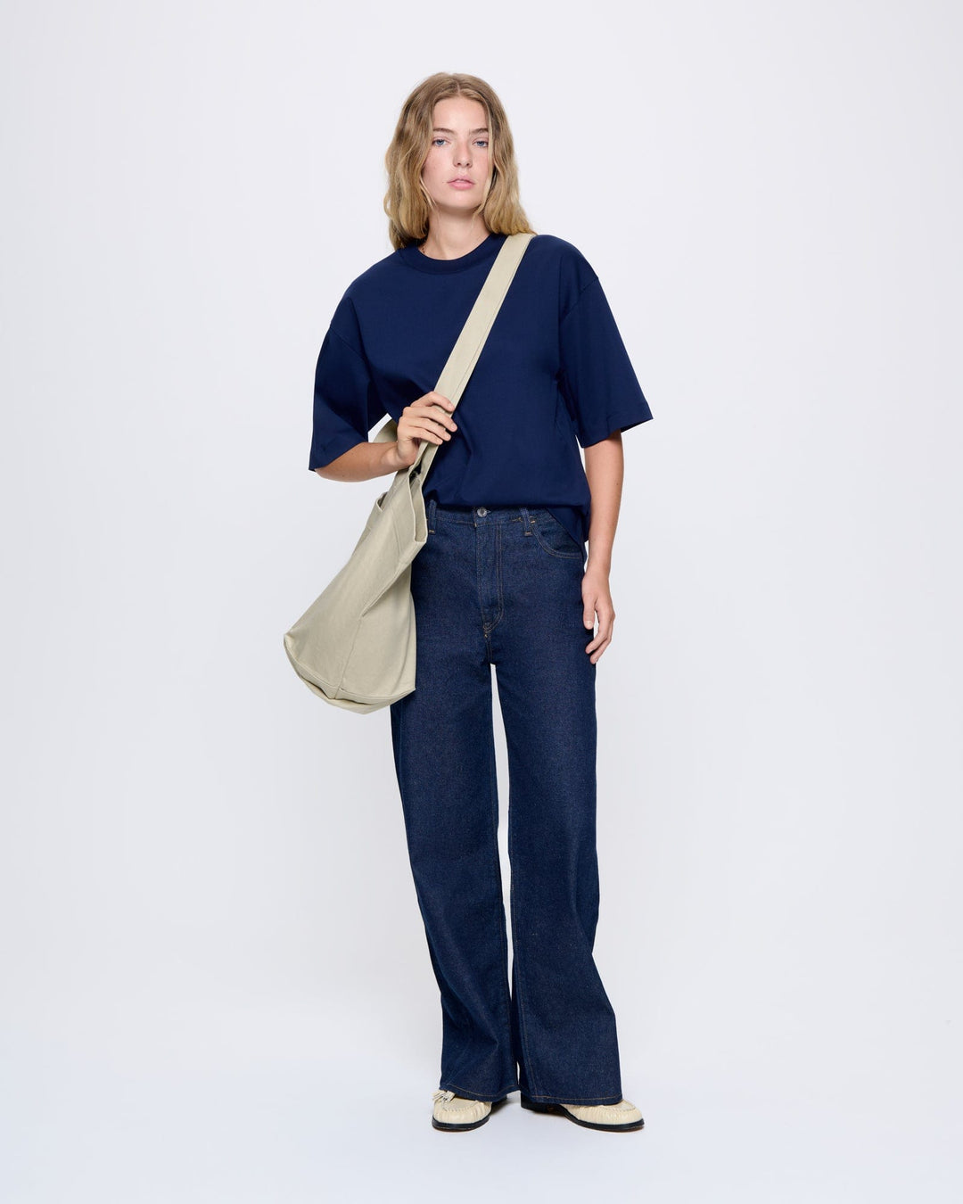 Womens DNA Oversized T-Shirt—navy