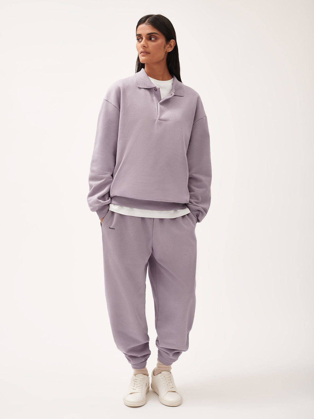 Womens DNA Heavyweight Polo Sweatshirt—raisin purple