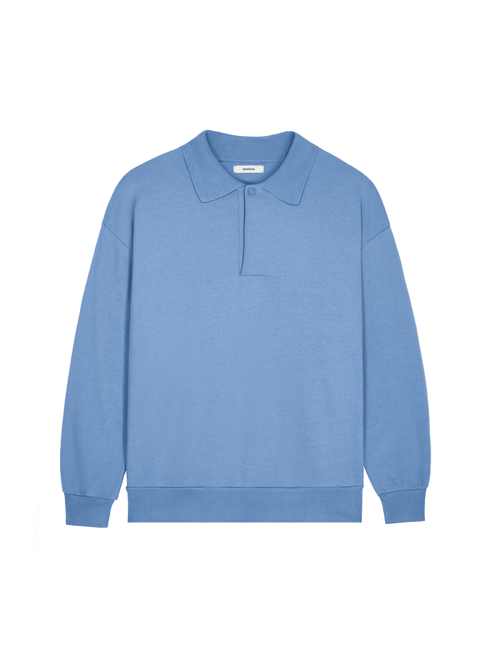 Mens DNA Heavyweight Polo Sweatshirt—summit blue