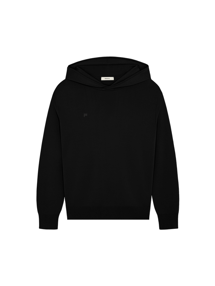 Mens DNA Regenerative Merino Wool Hoodie—black