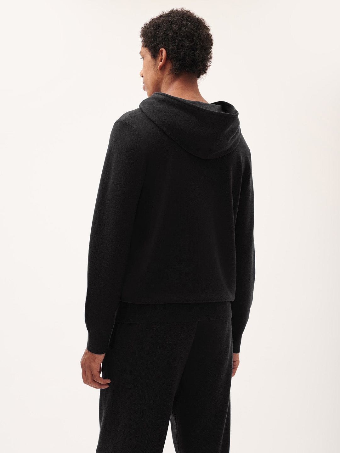 Mens DNA Regenerative Merino Wool Hoodie—black