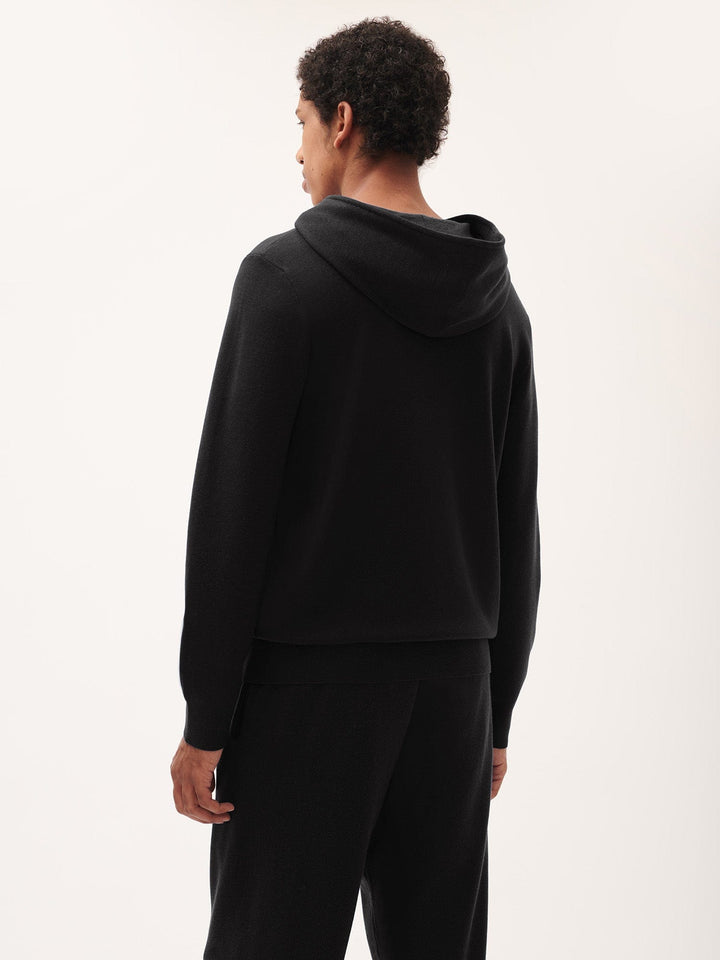 Mens DNA Regenerative Merino Wool Hoodie—black