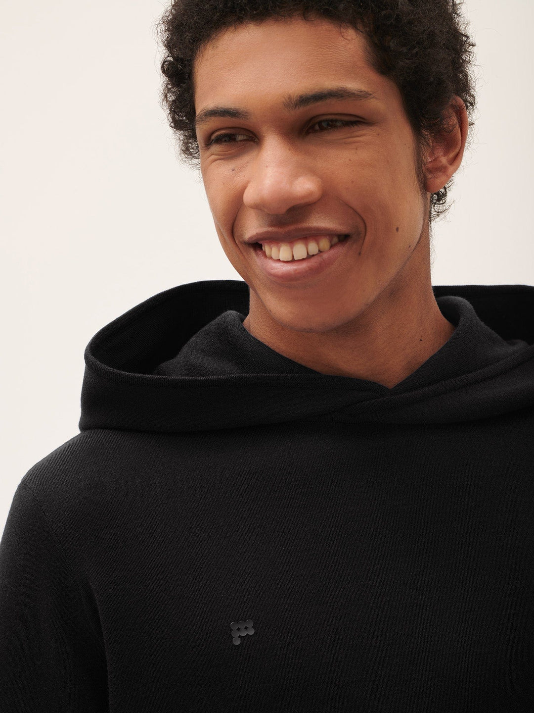 Mens DNA Regenerative Merino Wool Hoodie—black