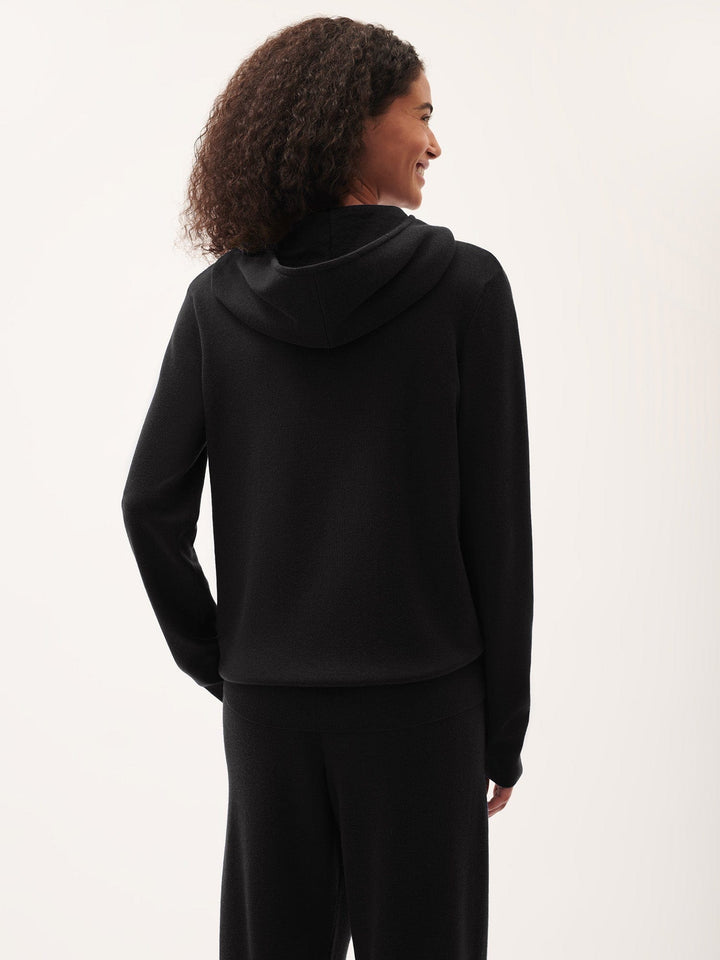 Womens DNA Regenerative Merino Wool Hoodie—black