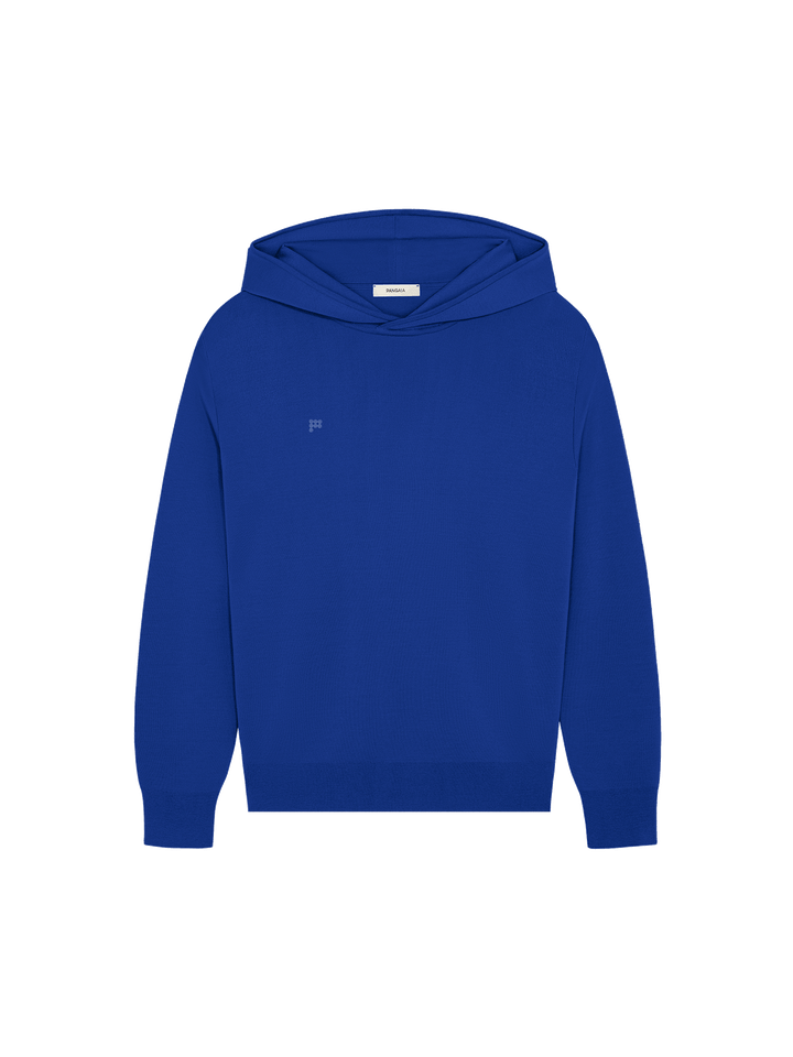 Mens DNA Regenerative Merino Wool Hoodie—earth blue