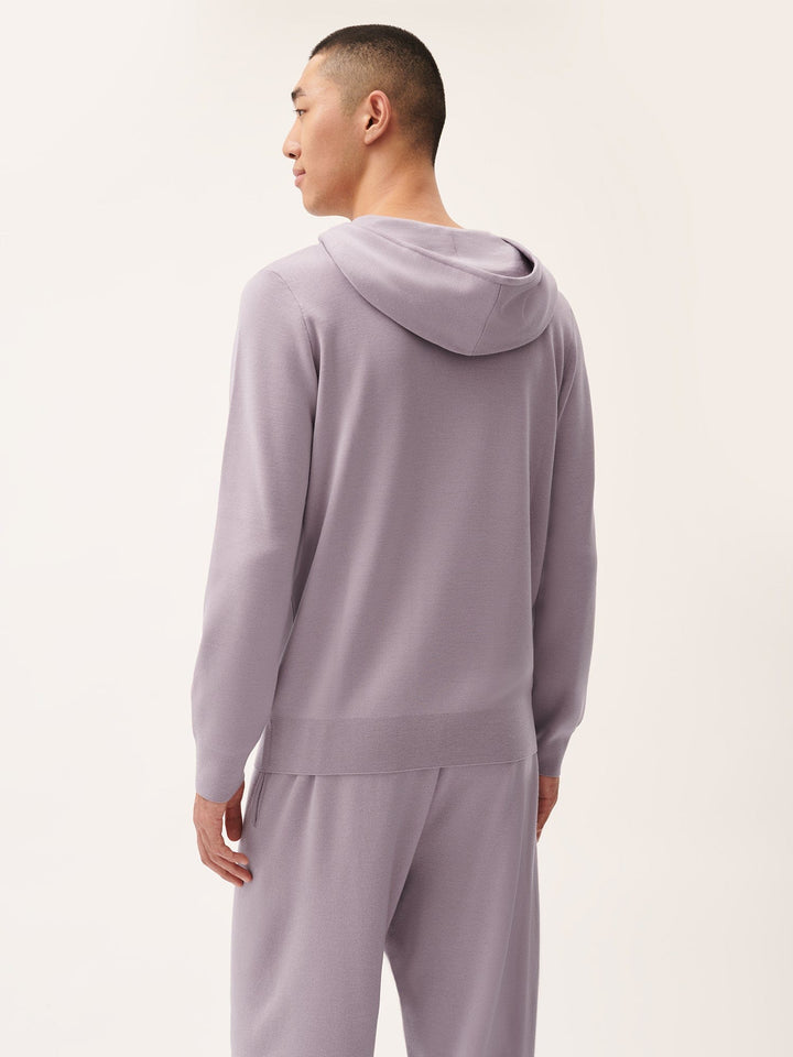 Mens DNA Regenerative Merino Wool Hoodie—raisin purple