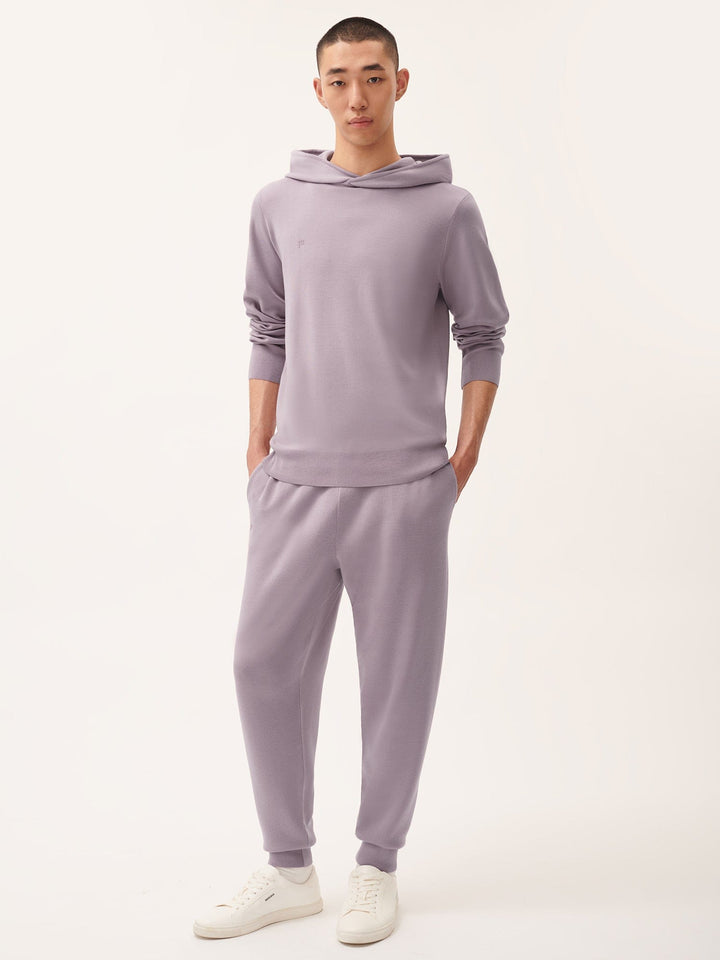 Mens DNA Regenerative Merino Wool Track Pants—raisin purple