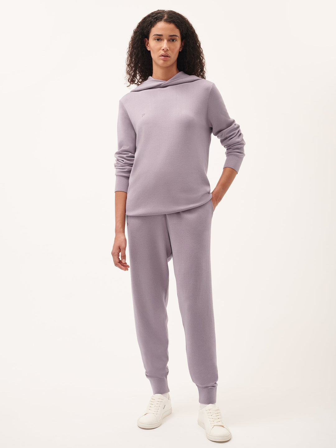 Womens DNA Regenerative Merino Wool Track Pants—raisin purple