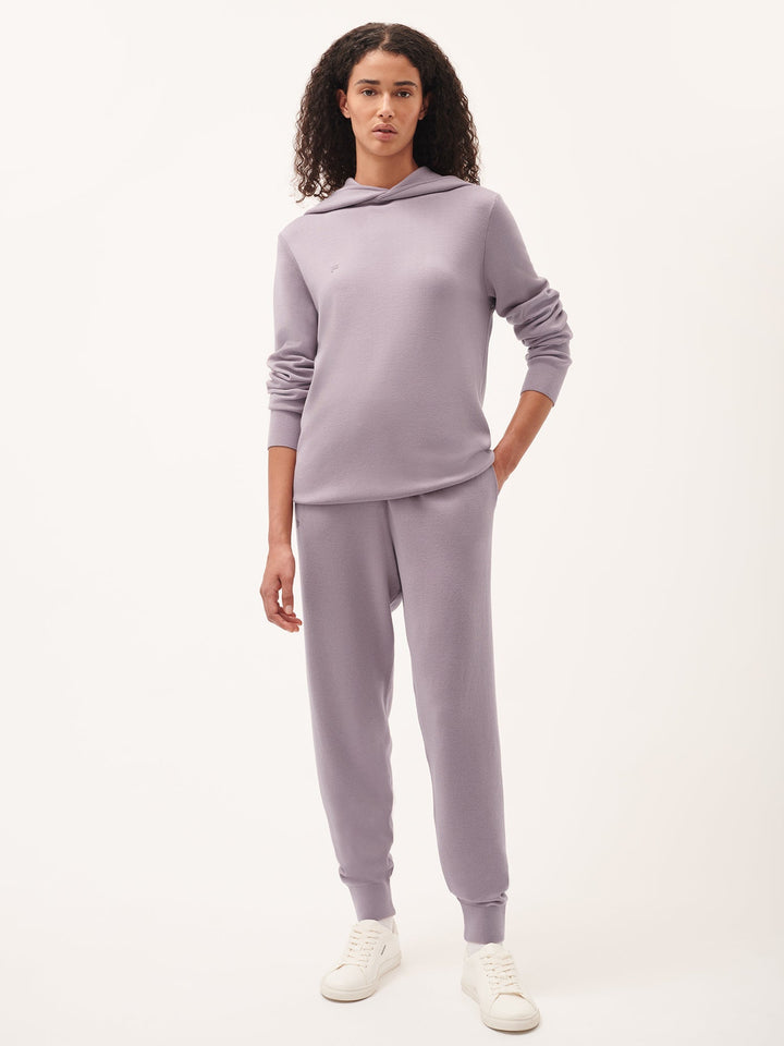 Womens DNA Regenerative Merino Wool Track Pants—raisin purple
