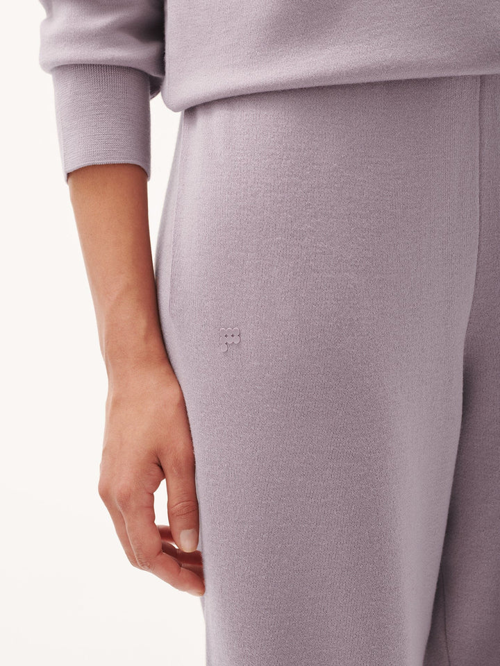 Womens DNA Regenerative Merino Wool Track Pants—raisin purple