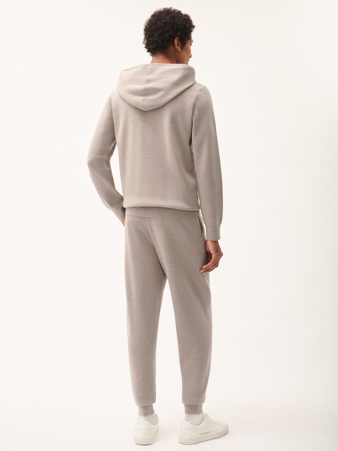 Mens DNA Regenerative Merino Wool Track Pants—stone marl