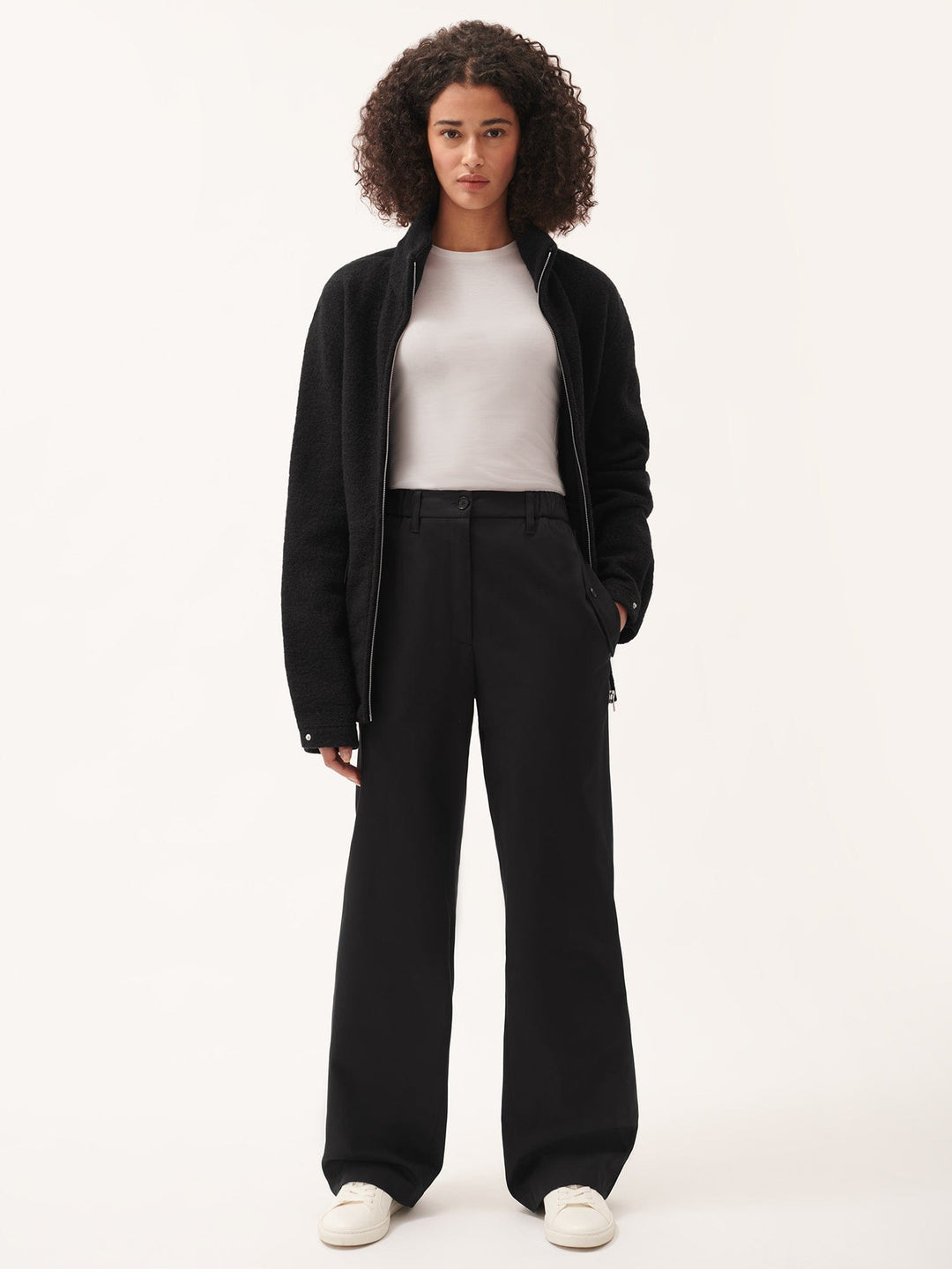 Womens DNA Straight Leg Trousers—black