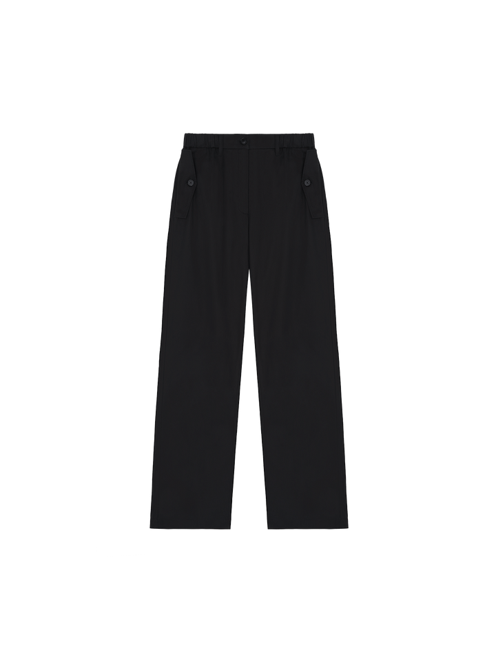 Womens DNA Straight Leg Trousers—black