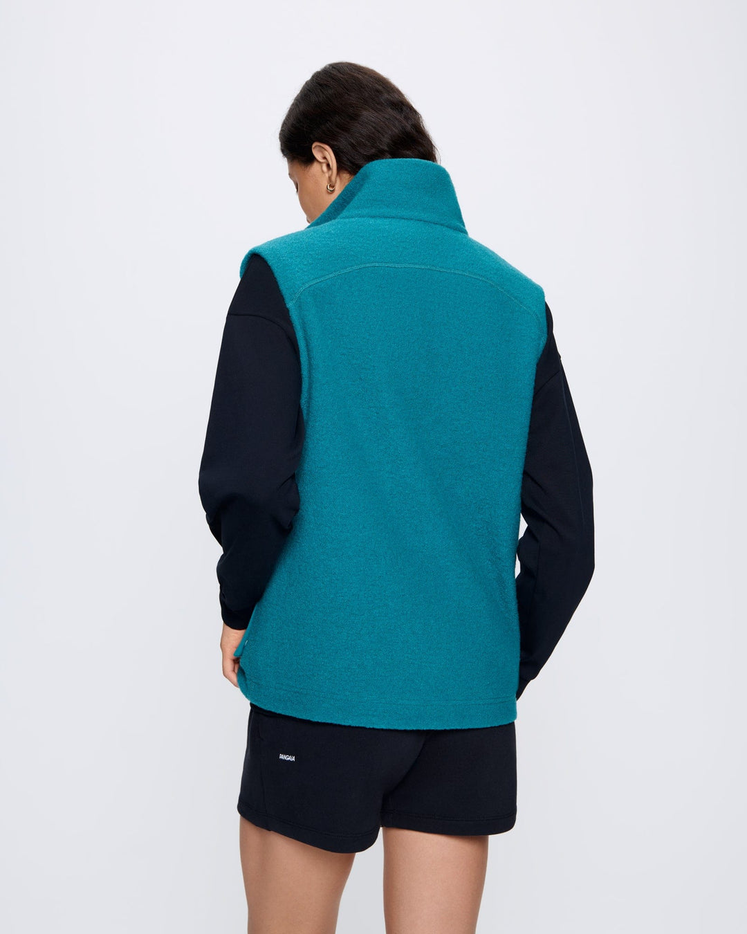 Womens DNA Utility Wool Gilet—scarab teal