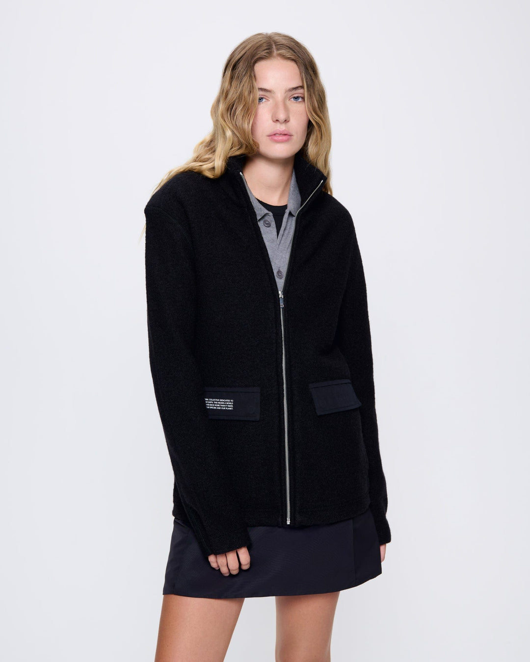 Womens DNA Utility Wool Jacket—black