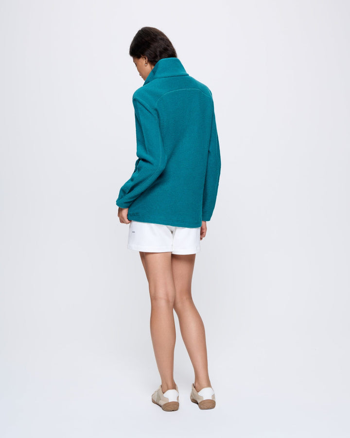 Womens DNA Utility Wool Jacket—scarab teal