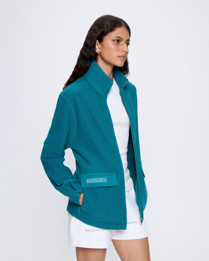 Womens DNA Utility Wool Jacket—scarab teal