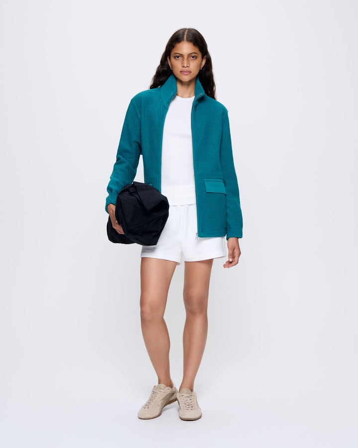 Womens DNA Utility Wool Jacket—scarab teal